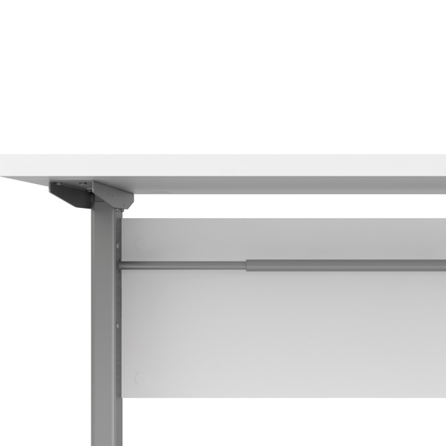 Large White Wooden Standing Desk with Electric Control - Prima