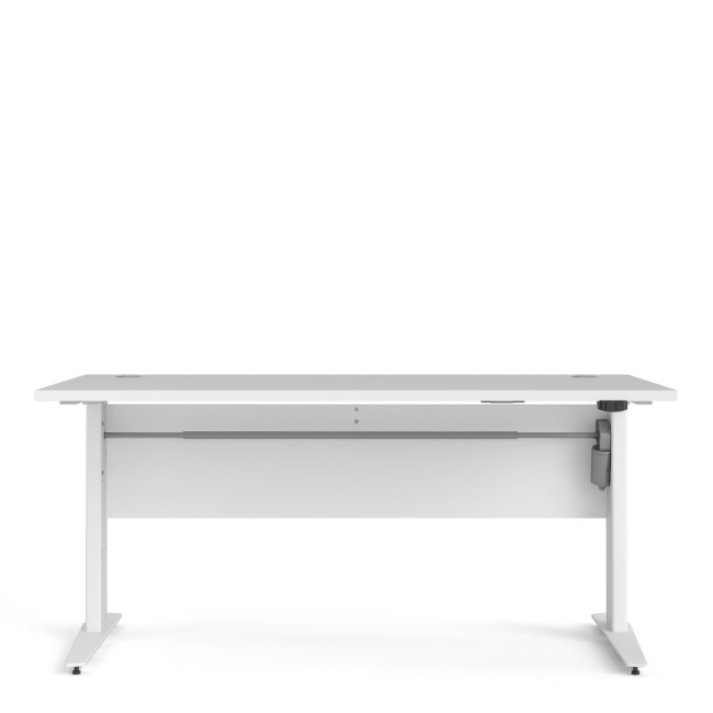 White Wooden Standing Desk with Electric Control  - Prima