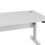 White Wooden Standing Desk with Electric Control  - Prima