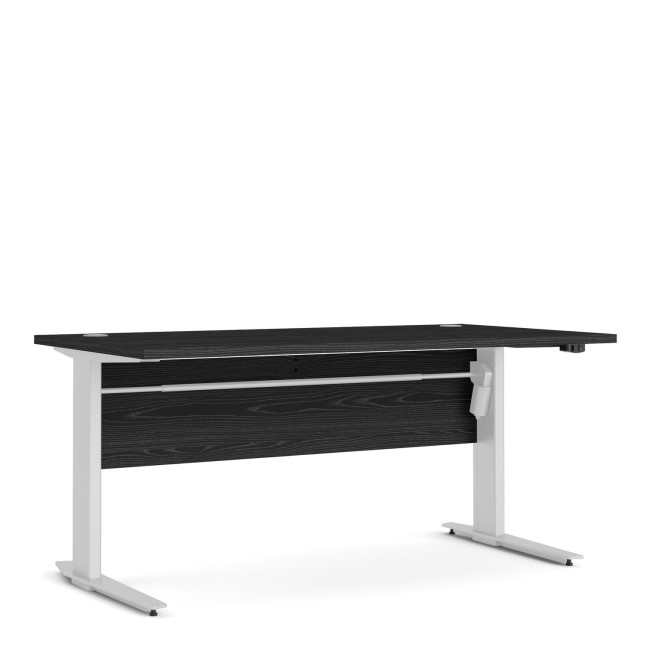 Black Wood Standing Desk with Electric Control - Prima