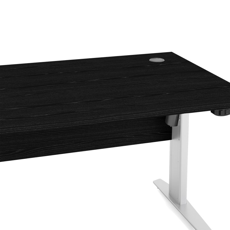 Black Wood Standing Desk with Electric Control - Prima