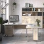 Oak Standing Desk with Electric Control - Prima