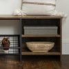 Foster Industrial Entry Bench with Shoe Storage in Reclaimed Barnwood