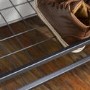 Foster Industrial Entry Bench with Shoe Storage in Dark Walnut