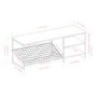 Foster Industrial Entry Bench with Shoe Storage in Dark Walnut