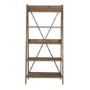 Foster Solid Wood Ladder Bookshelf in Brown
