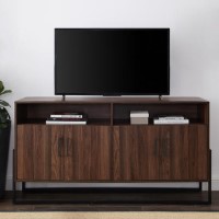 Foster Modern Farmhouse TV Stand in Dark Walnut
