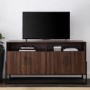 Foster Modern Farmhouse TV Stand in Dark Walnut