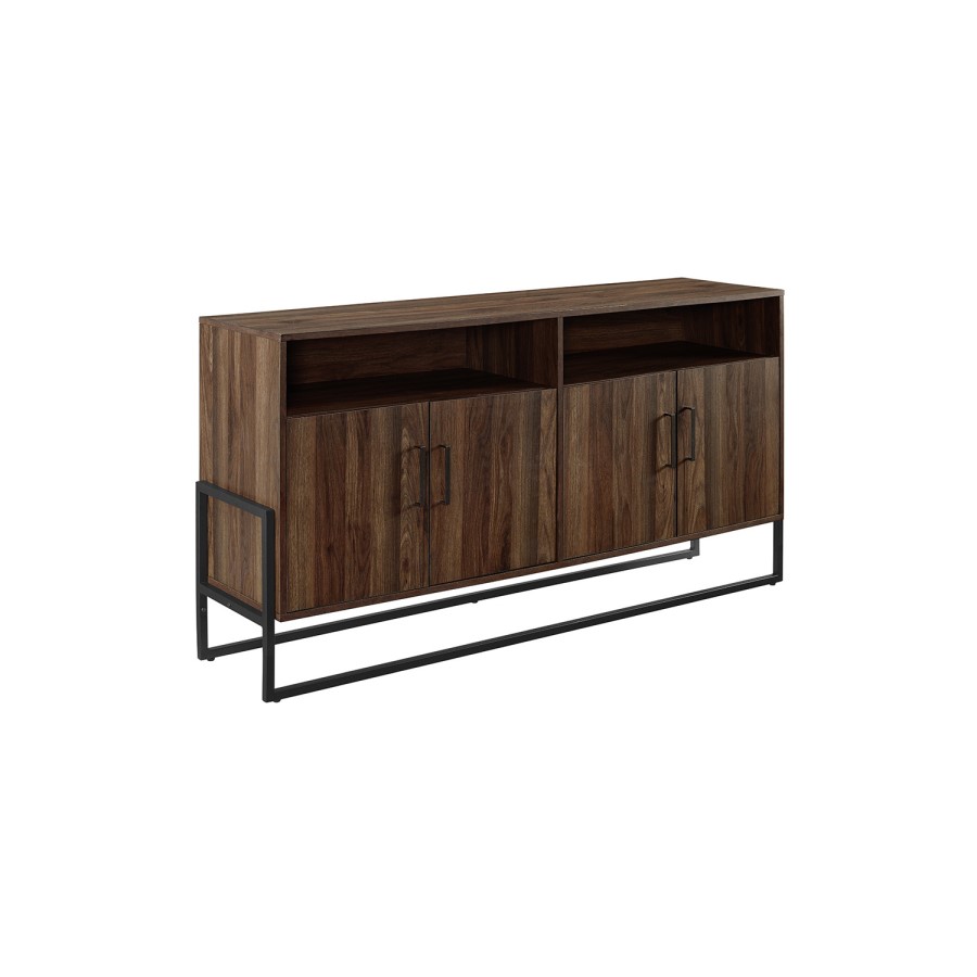Foster Modern Farmhouse TV Stand in Dark Walnut