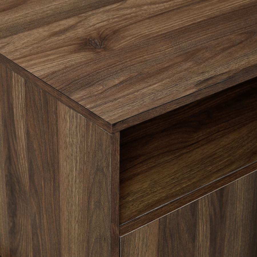 Foster Modern Farmhouse TV Stand in Dark Walnut