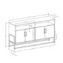 Foster Modern Farmhouse TV Stand in Dark Walnut