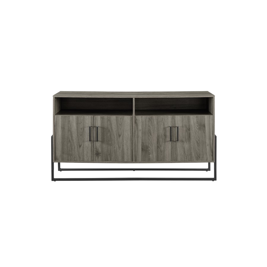 Foster Modern Farmhouse TV Stand in Slate Grey