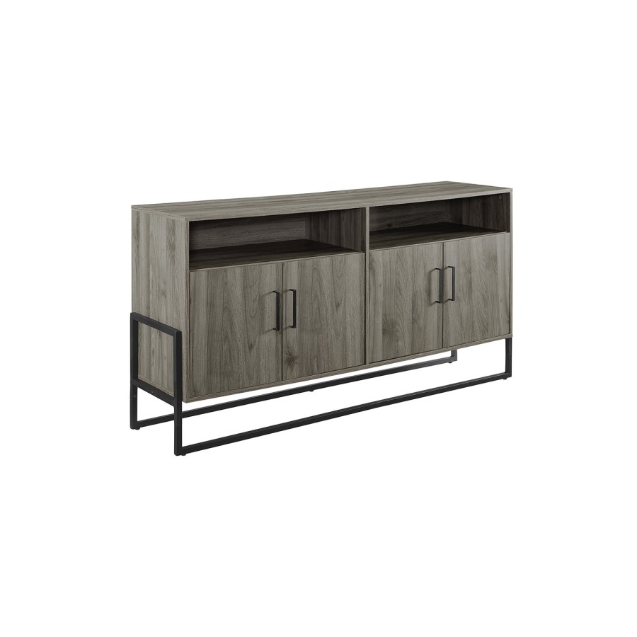 Foster Modern Farmhouse TV Stand in Slate Grey