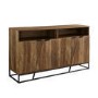 Foster Asymmetrical Sideboard TV Stand in Rustic Oak