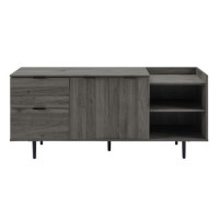 Foster 58" Modern Storage TV Stand - Slate Grey Foster 58" Modern Storage TV Stand - Slate Grey