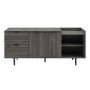 Foster 58" Modern Storage TV Stand - Slate Grey