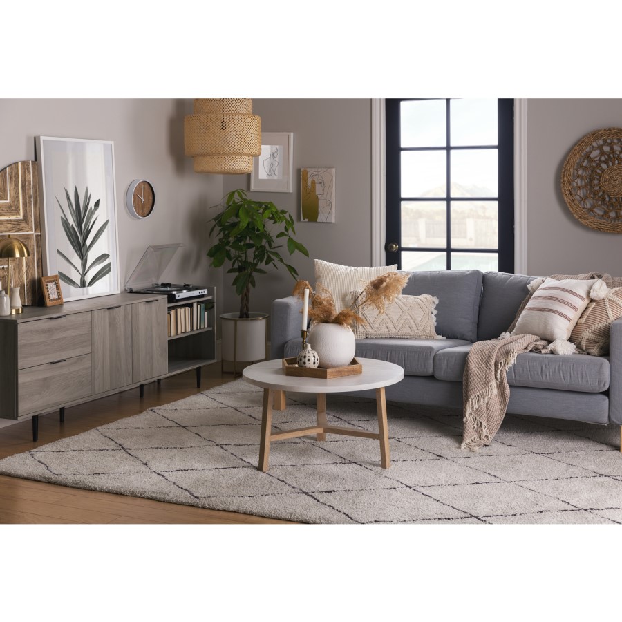 Foster 58" Modern Storage TV Stand - Slate Grey