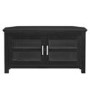 Black Wood Corner TV Unit with Storage - TVs up to 50" - Foster