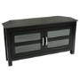 Black Wood Corner TV Unit with Storage - TVs up to 50" - Foster