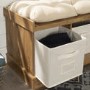 Foster Modern Farmhouse Entryway Storage Bench in Barnwood