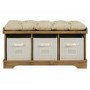 Foster Modern Farmhouse Entryway Storage Bench in Barnwood