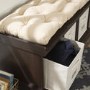 Foster Modern Farmhouse Entryway Storage Bench in Dark Wood
