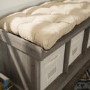 Foster Modern Farmhouse Entryway Storage Bench in Grey Wash