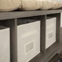 Foster Modern Farmhouse Entryway Storage Bench in Grey Wash