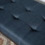 Foster Upholstered Tufted Hallway Bench in Blue