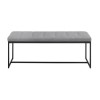Foster Upholstered Tufted Hallway Bench in Grey
