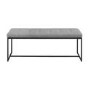 Foster Upholstered Tufted Hallway Bench in Grey
