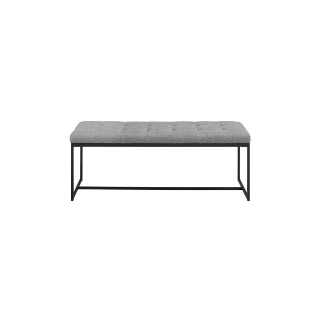 Foster Upholstered Tufted Hallway Bench in Grey