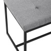 Foster Upholstered Tufted Hallway Bench in Grey
