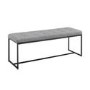 Foster Upholstered Tufted Hallway Bench in Grey