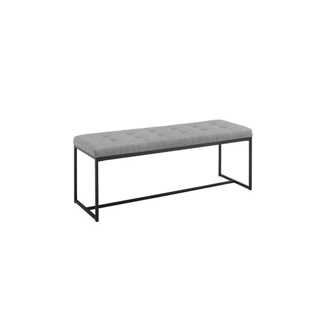 Foster Upholstered Tufted Hallway Bench in Grey