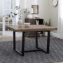 Foster Distressed Solid Wood Dining Table in Reclaimed Barnwood