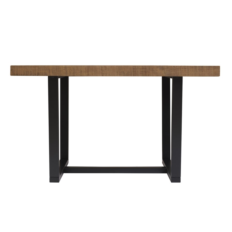 Foster Distressed Solid Wood Dining Table in Reclaimed Barnwood
