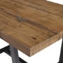 Foster Distressed Solid Wood Dining Table in Reclaimed Barnwood