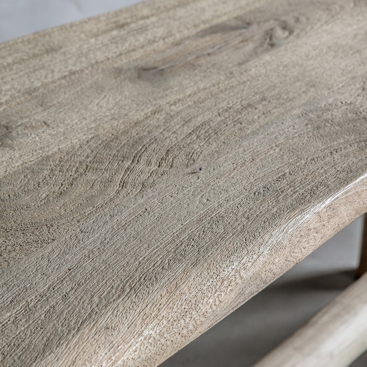 Alberta Natural Rustic Hall Bench - Caspian House  