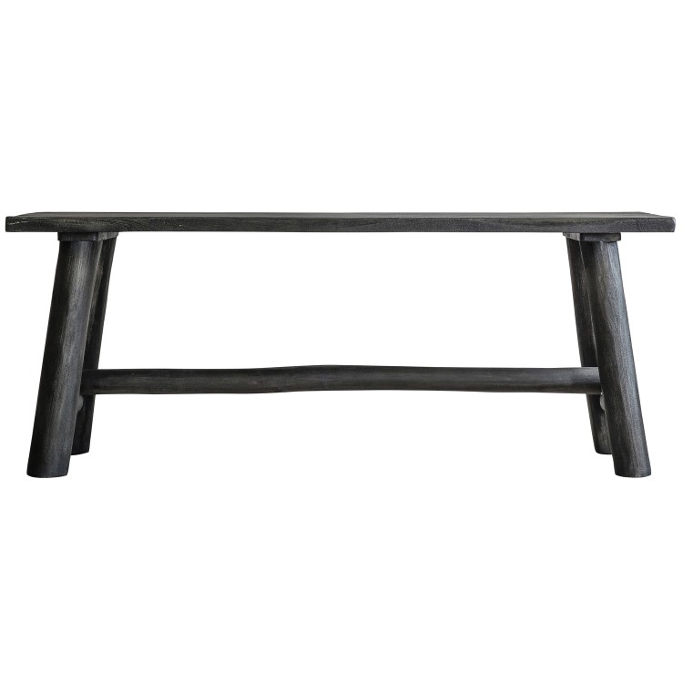 Alberta Rustic Grey Hall Bench - Caspian House  