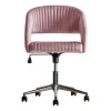 Murray Swivel Chair Pink Velvet