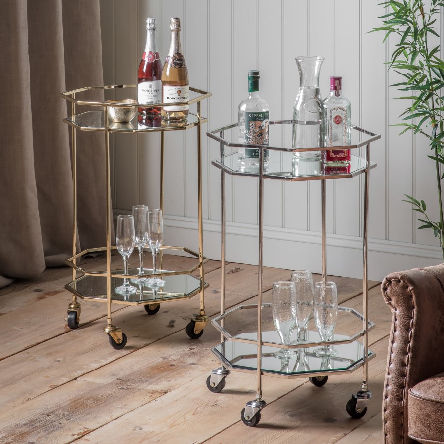 Ockendon Silver Drinks Trolley - Caspian House  