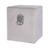 Aurora Boutique Grey Square Velvet Stool With Buttons