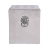 Aurora Boutique Grey Square Velvet Stool With Buttons