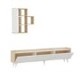 Zarif White TV Unit with Wall Shelves 