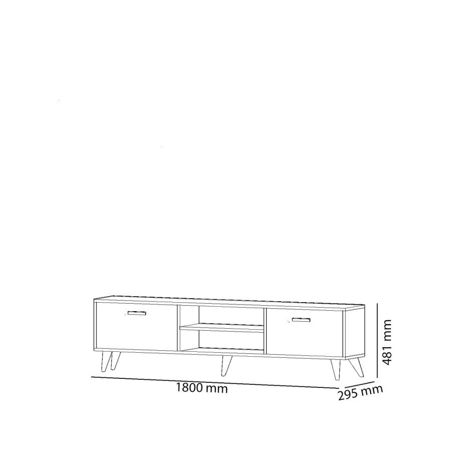 Nirvana Oak and Black TV Stand 