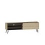 Vital Oak and Grey TV Stand with Metal Legs  