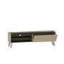 Vital Oak and Grey TV Stand with Metal Legs  