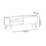 Vital Oak and Grey TV Stand with Metal Legs  