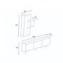 Etna Dark Grey and Oak TV Unit with Wall Shelves  
